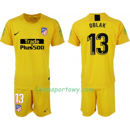 Koszulka Atlético Madryt Bramkarska Oblak 13 Dziecięcy Koszulki Piłkarskie 2018-2019 Krótki Rękaw